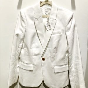 J. Crew Factory Cotton Work Blazer L1296 White Size 2